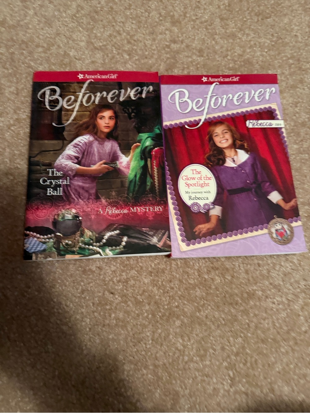 Lot of 2 paperback books American Girl "BeForever" series Rebecca